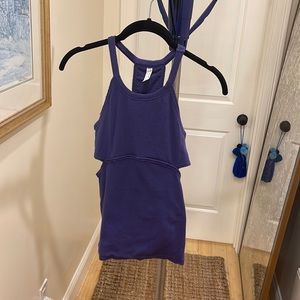 Free People Movement purple cut-out tank
